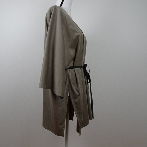 Bryn Walker Open Front Cardigan Women's Plus Size 1X Gray Open Front Made in USA - Picture 5 of 12